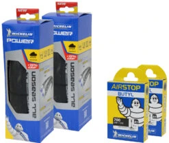 Michelin Power All Season 2er Set + A1 Airstop Butyl