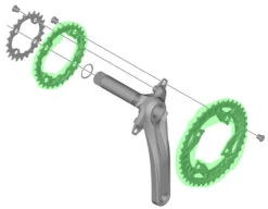 Shimano FC-MT500 Plateau De Pédalier -Vélo Pièces Magasin Shimano FC MT500 Kettenblatt