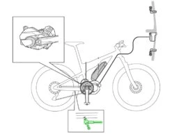 Shimano STEPS EW-SS300 Capteur De Vitesse -Vélo Pièces Magasin Shimano STEPS EW SS300 Geschwindigkeitssensor IEWSS300L340A b