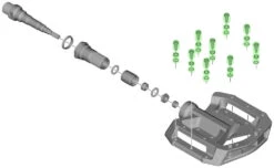 Shimano Pins De Rechange Pour PD-GR500/M820/MX80 (9 Pièces) -Vélo Pièces Magasin Shimano Ersatzpins fur PD GR500 YL8798010 c