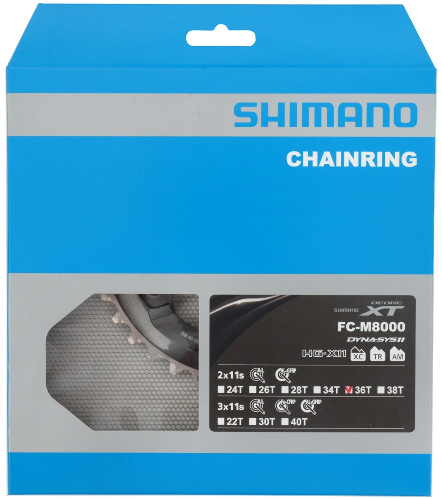 Shimano Plateau XT FC-M8000 2 Vitesses 36T (BC) 6 Shimano Plateau XT FC-M8000 2 Vitesses 36T (BC) – Image 4