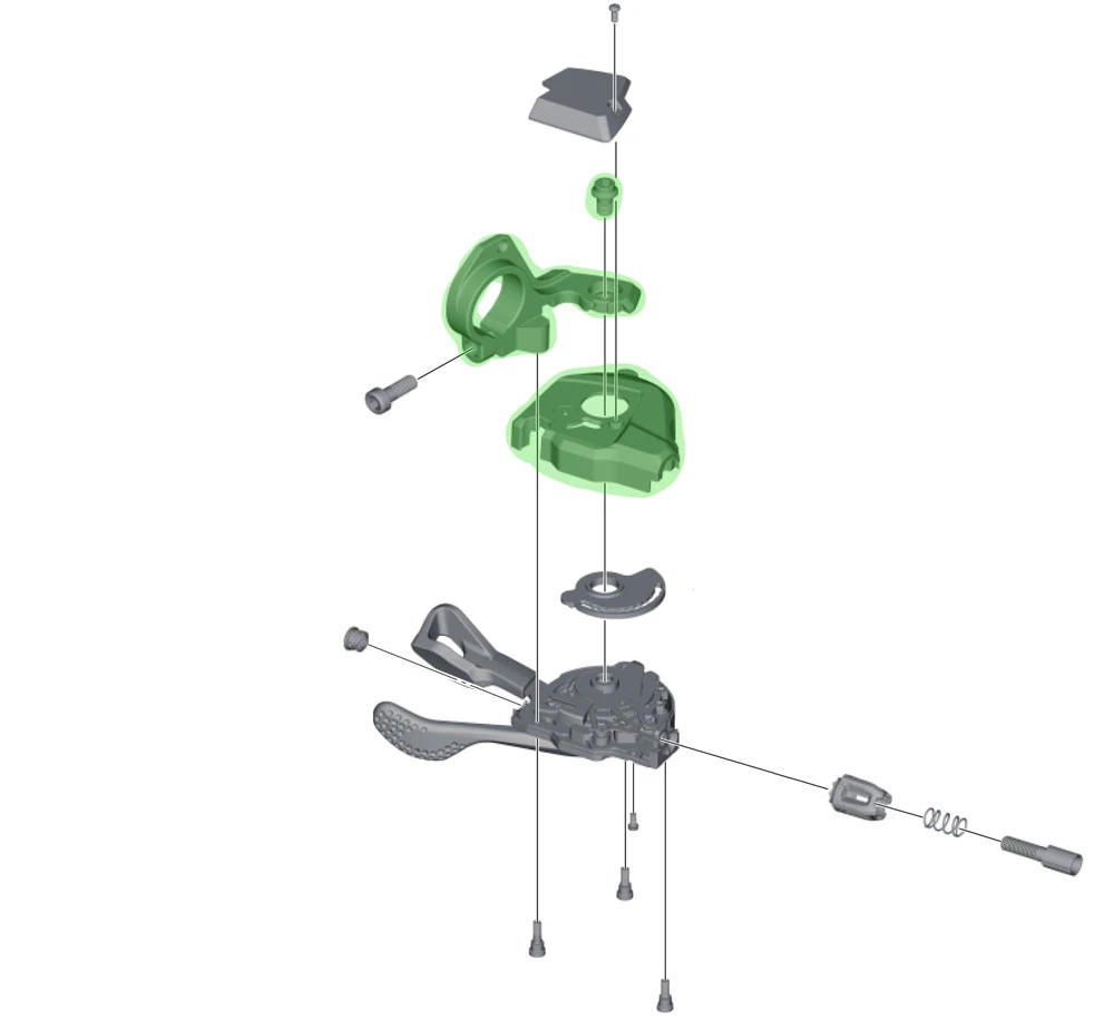 Shimano Boîtier De Base Pour SL-M8000 Sans Indicateur De Vitesse Gauche 4 Shimano Boîtier De Base Pour SL-M8000 Sans Indicateur De Vitesse Gauche – Image 2