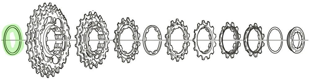 Shimano Bague D'espacement 1mm Pour Cassettes 10 Vitesses De Vélo De Course 4 Shimano Bague D'espacement 1mm Pour Cassettes 10 Vitesses De Vélo De Course – Image 2