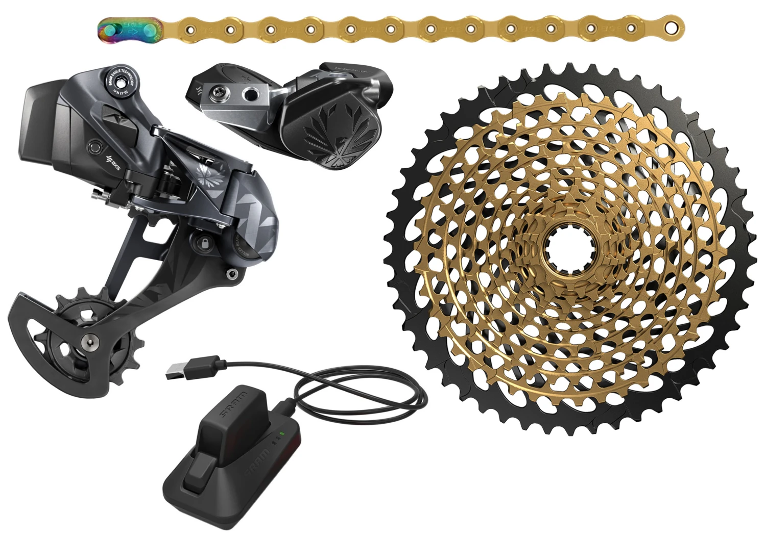 SRAM XX1 Eagle AXS Kit De Mise à Niveau 1x12 Vitesses Avec Cassette 10-50T 3 SRAM XX1 Eagle AXS Kit De Mise à Niveau 1x12 Vitesses Avec Cassette 10-50T