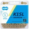 KMC K1SL Narrow Ti-N Chaîne Pour Single Speed -Vélo Pièces Magasin groot BK1SLNN00 K1SL Narrow TiN Gold