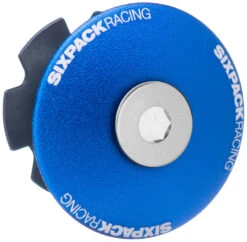 Capuchon Ahead Menace 1 1/8 -Vélo Pièces Magasin sixpack aheadcap menace blue d